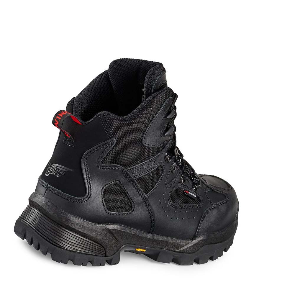 Red Wing 6-inch Safety Toe Men's Hiking Boots Black | ZA 268TCE